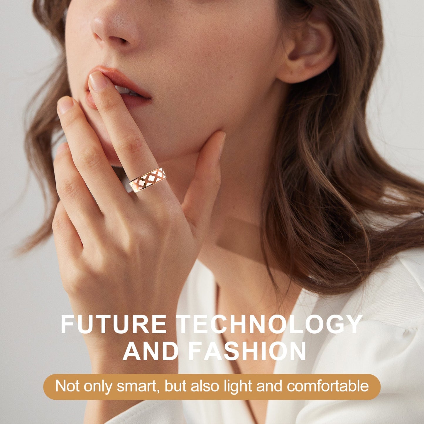 Enchanted Enamel Smart Ring – Titanium, Waterproof, Sleep & Health Tracker