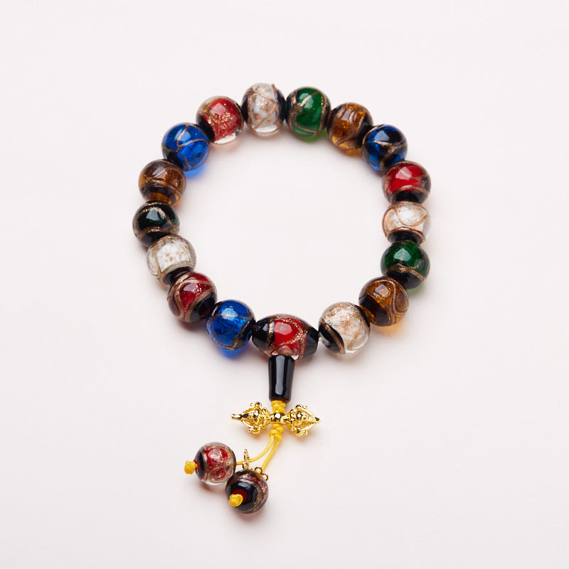 Colorful vajra natural agate bracelet