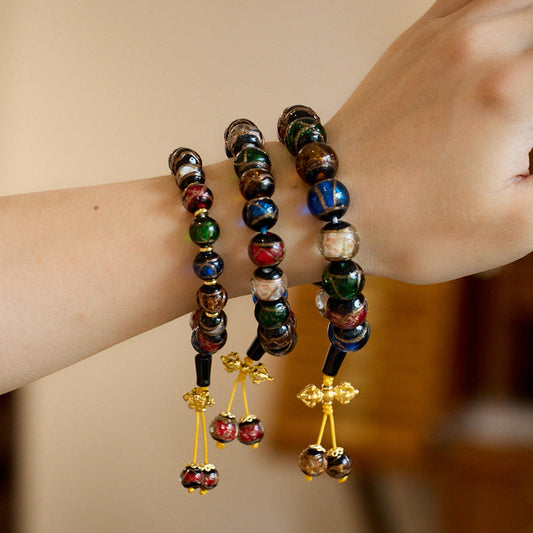 Colorful vajra natural agate bracelet