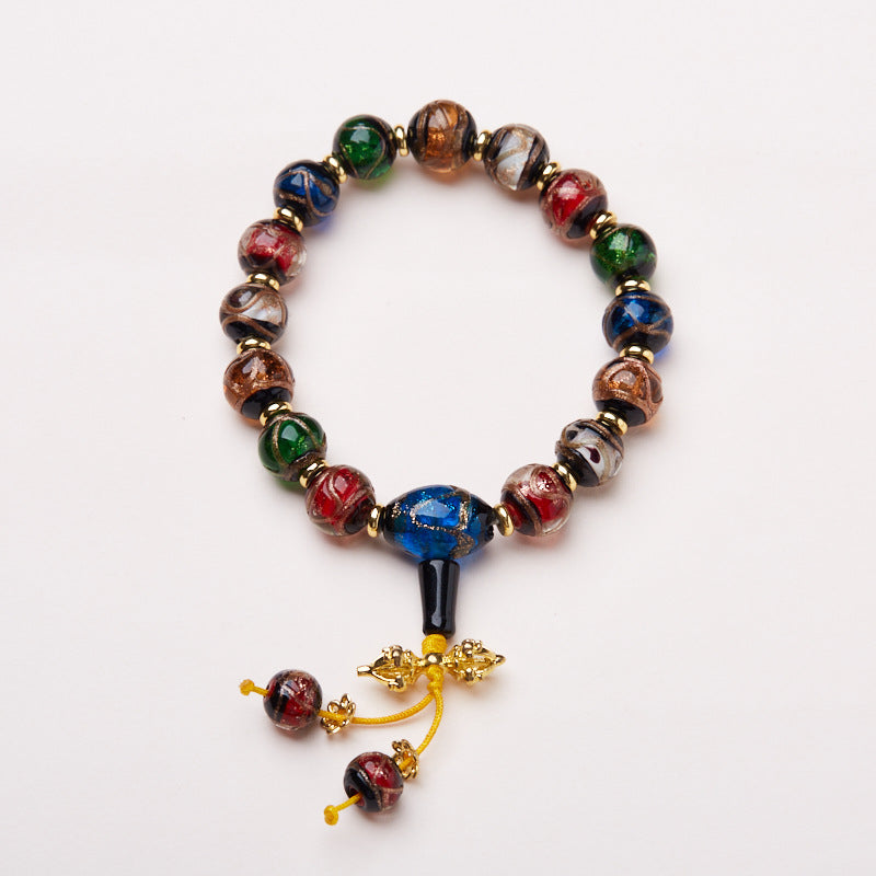 Colorful vajra natural agate bracelet