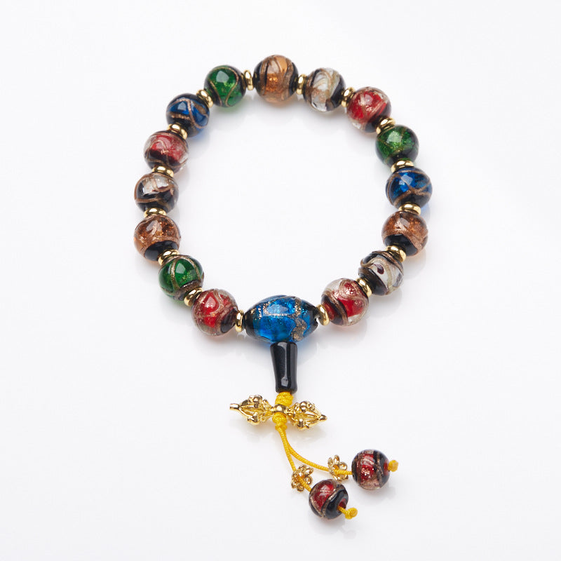 Colorful vajra natural agate bracelet