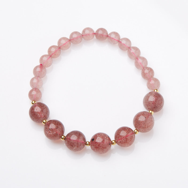Natural pigeon blood red strawberry crystal bracelet