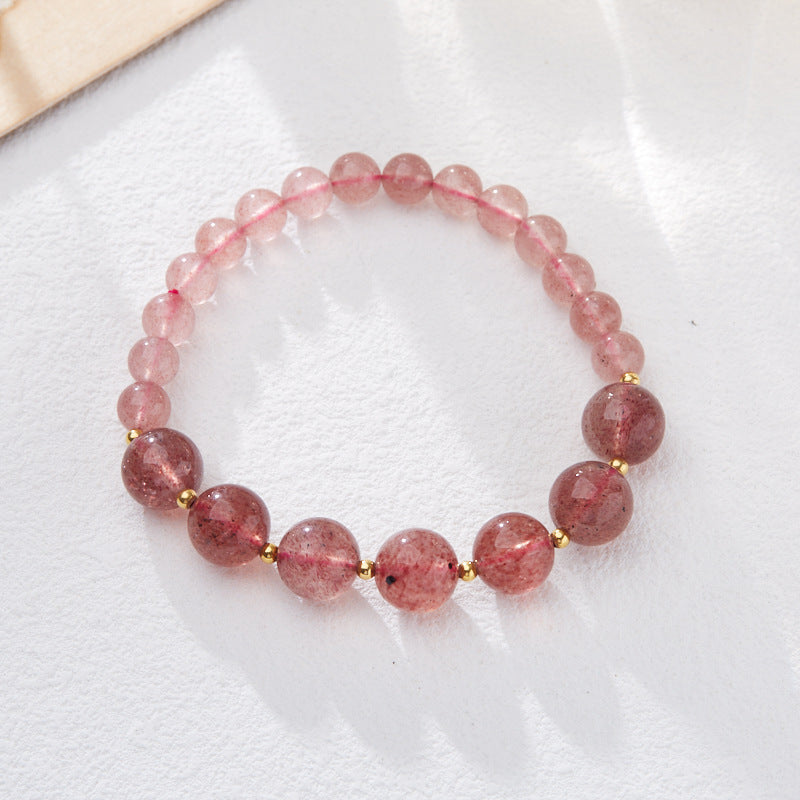 Natural pigeon blood red strawberry crystal bracelet