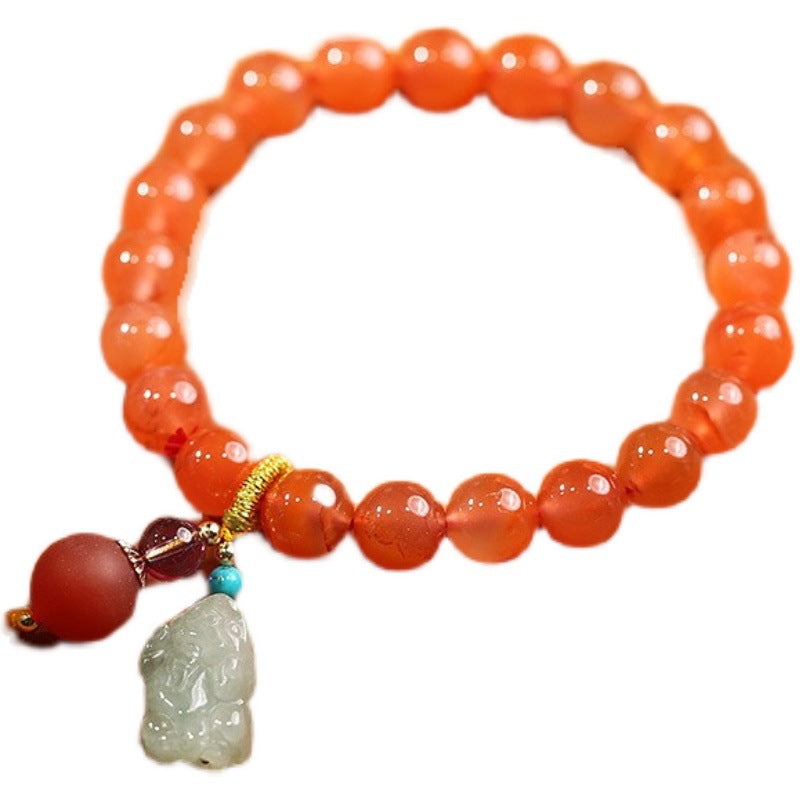 Colgante de animal Pulsera de ágata natural