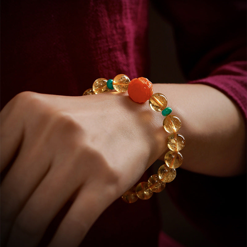 Brave troops natural crystal bracelet