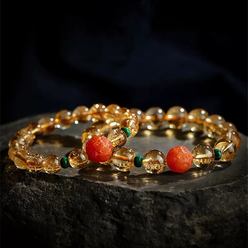 Brave troops natural crystal bracelet