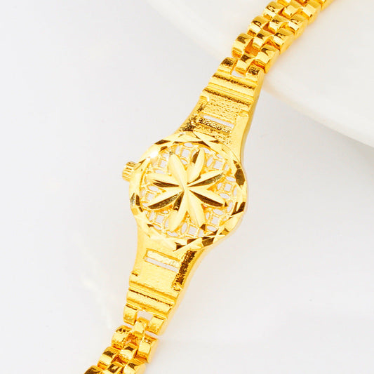Alluvial Gold Sunflower Watch Style Bracelet