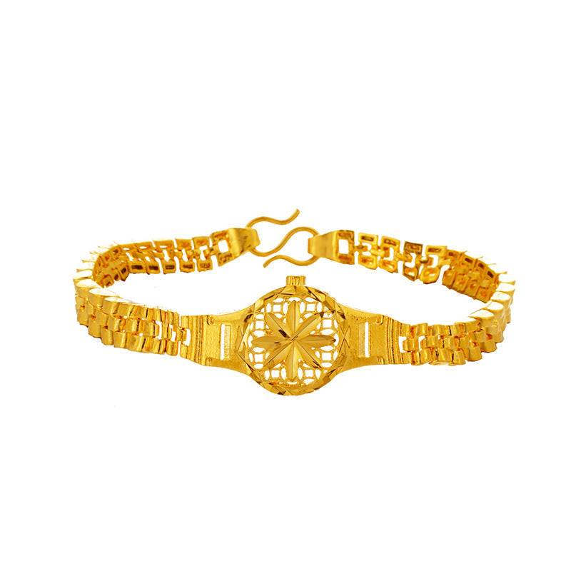 Alluvial Gold Sunflower Watch Style Bracelet