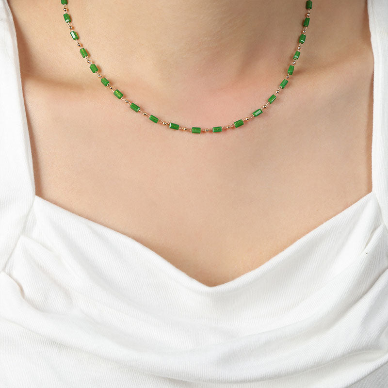 Geometric jewelry natural crystal necklace or bracelet