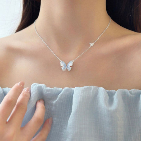 Butterfly Pearl Ring Bracelet Necklace Earrings