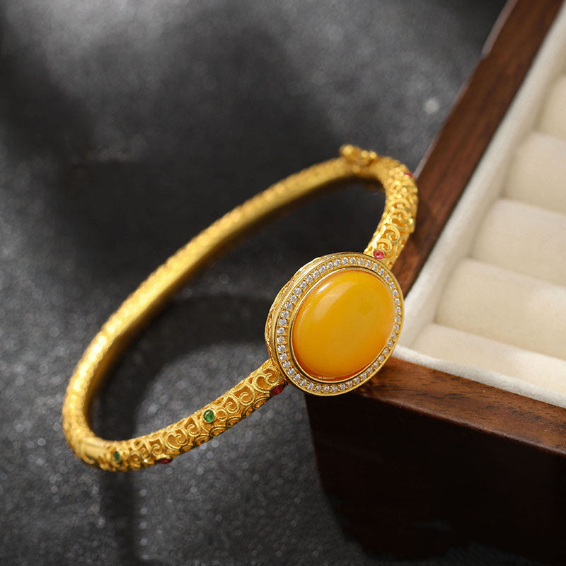 Natural Agate Hollow Bracelet