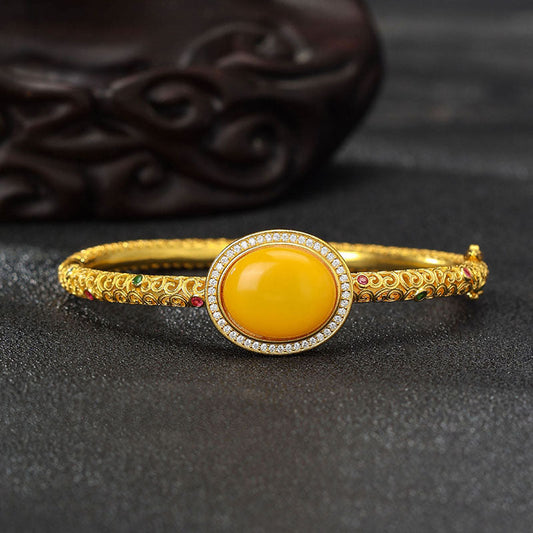 Natural Agate Hollow Bracelet