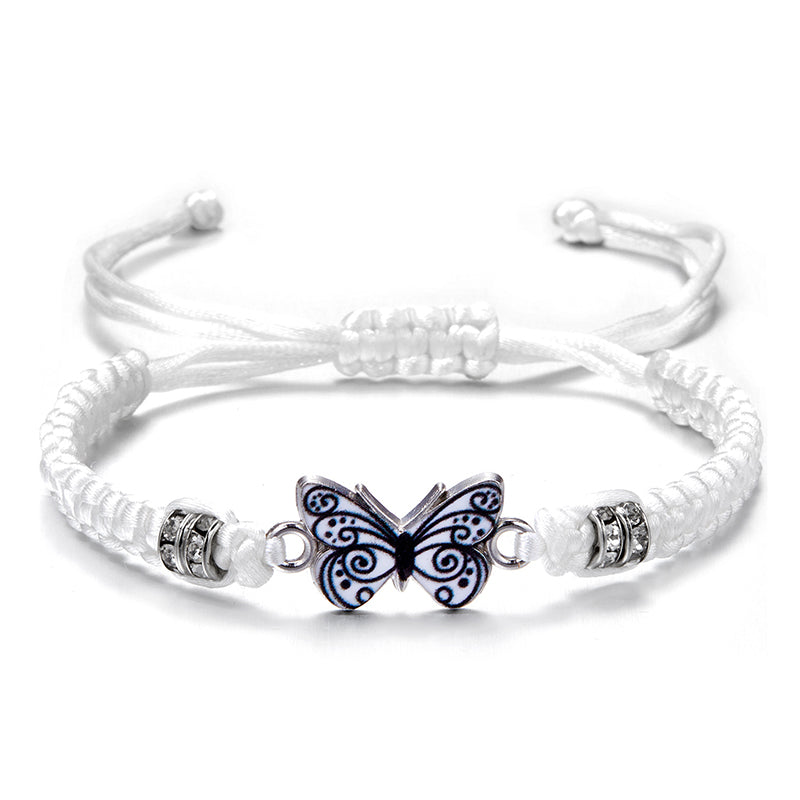 Hand-woven butterfly bracelet