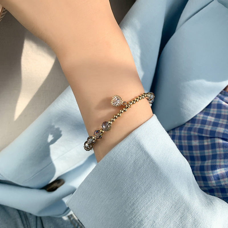 High cold love heart pendant Bracelet