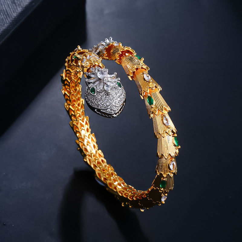 Snap Snake Natural Crystal Bracelet