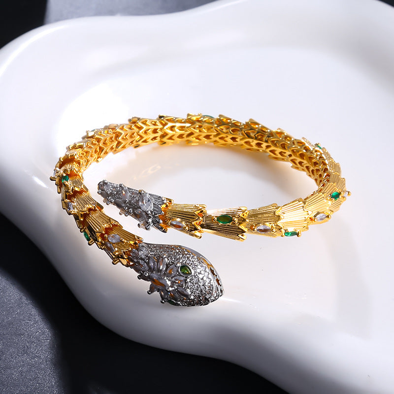 Snap Snake Natural Crystal Bracelet