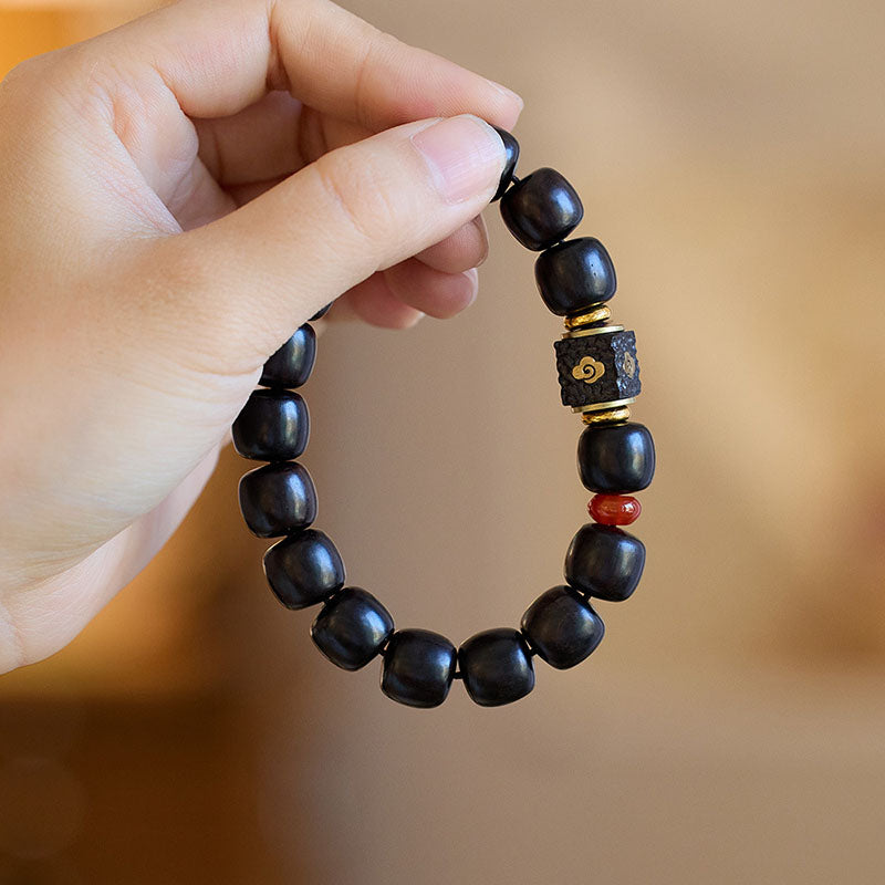 Auspicious Cloud Purple Sandalwood Bracelet