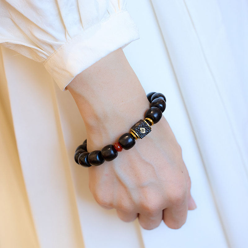 Auspicious Cloud Purple Sandalwood Bracelet
