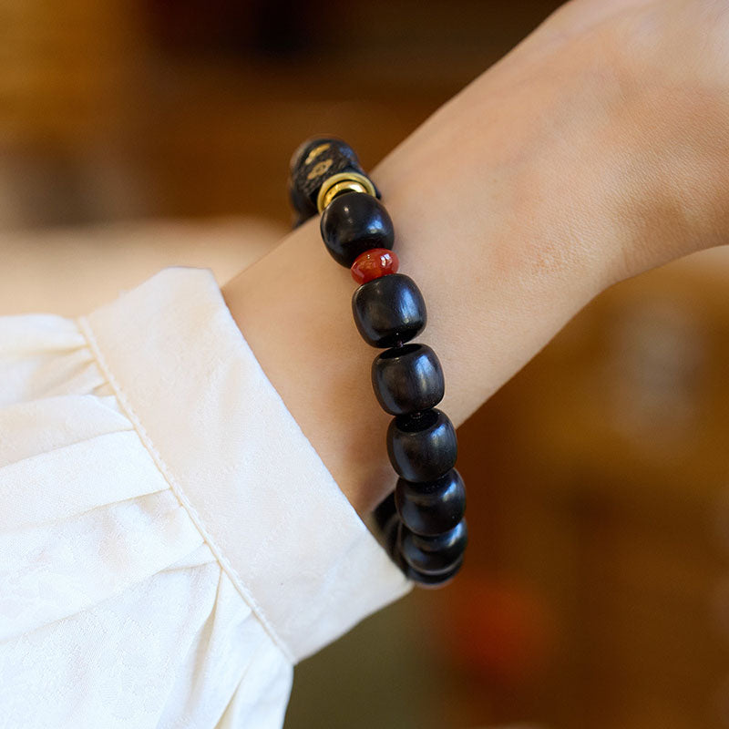Auspicious Cloud Purple Sandalwood Bracelet