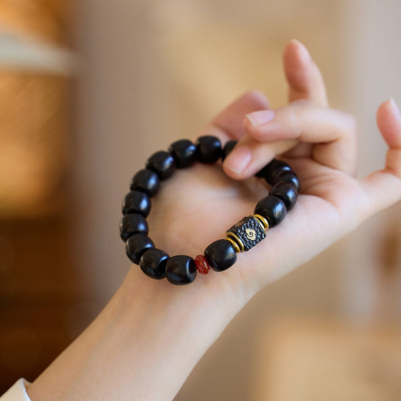 Auspicious Cloud Purple Sandalwood Bracelet
