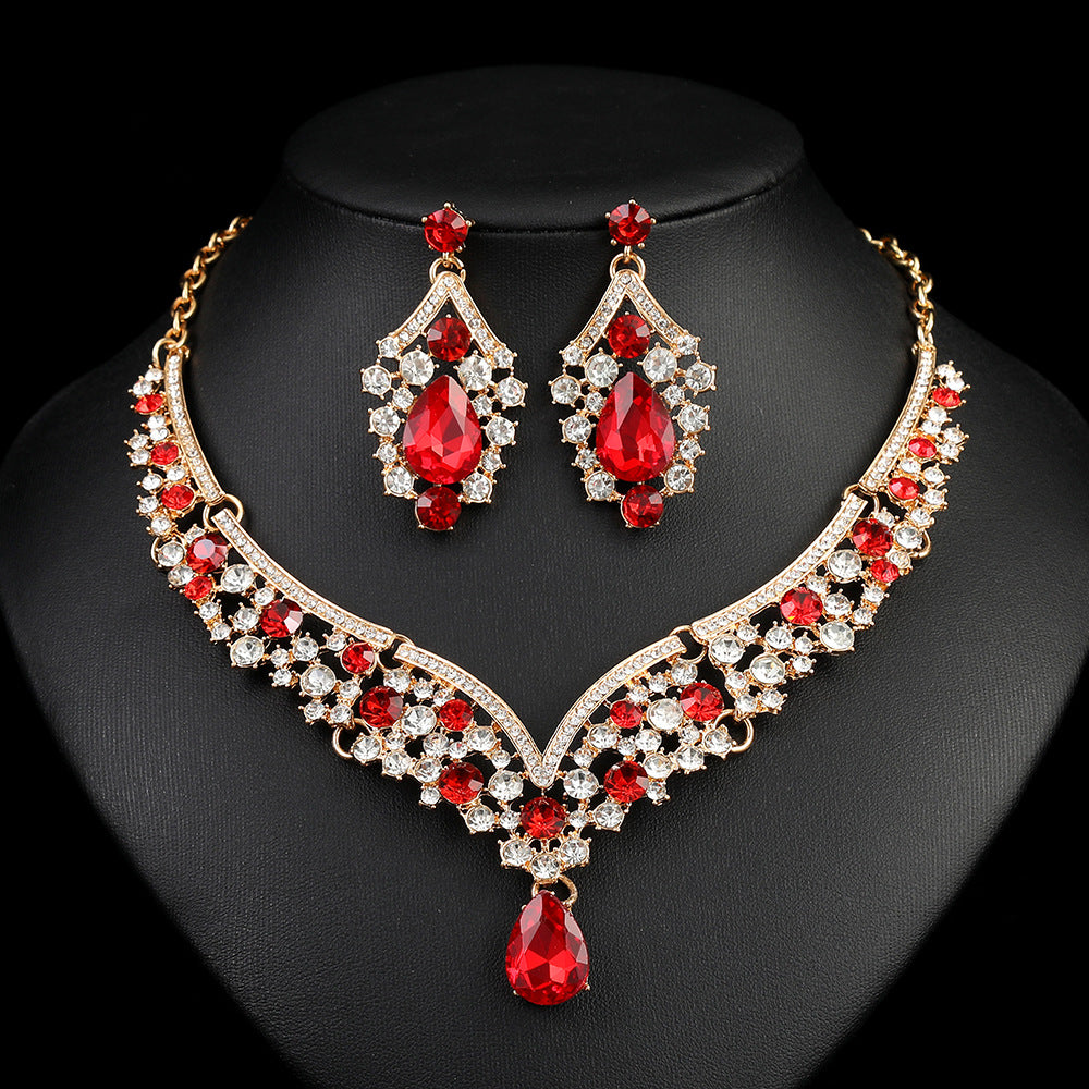 Vintage Natural Crystal Diamond Earring Necklace