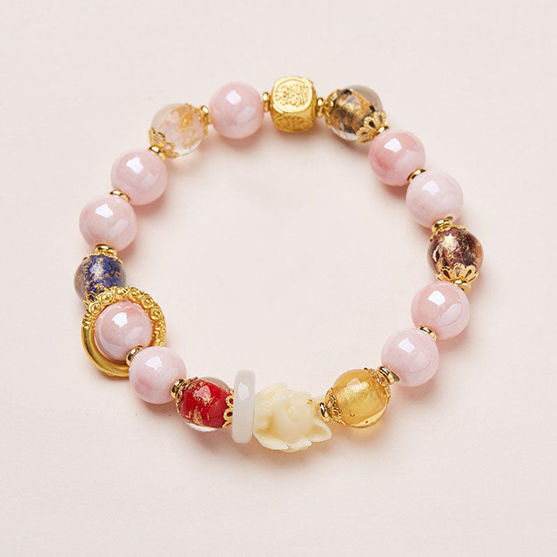 Nine-tailed Fox Natural Agate Bracelet