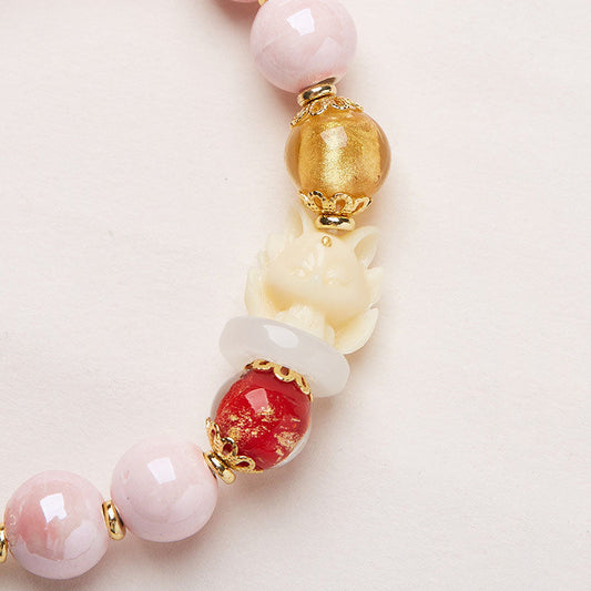 Nine-tailed Fox Natural Agate Bracelet