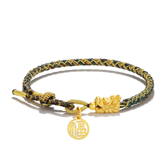 Auspicious Dragon Blessing Braided Bracelet