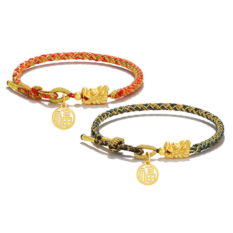 Auspicious Dragon Blessing Braided Bracelet