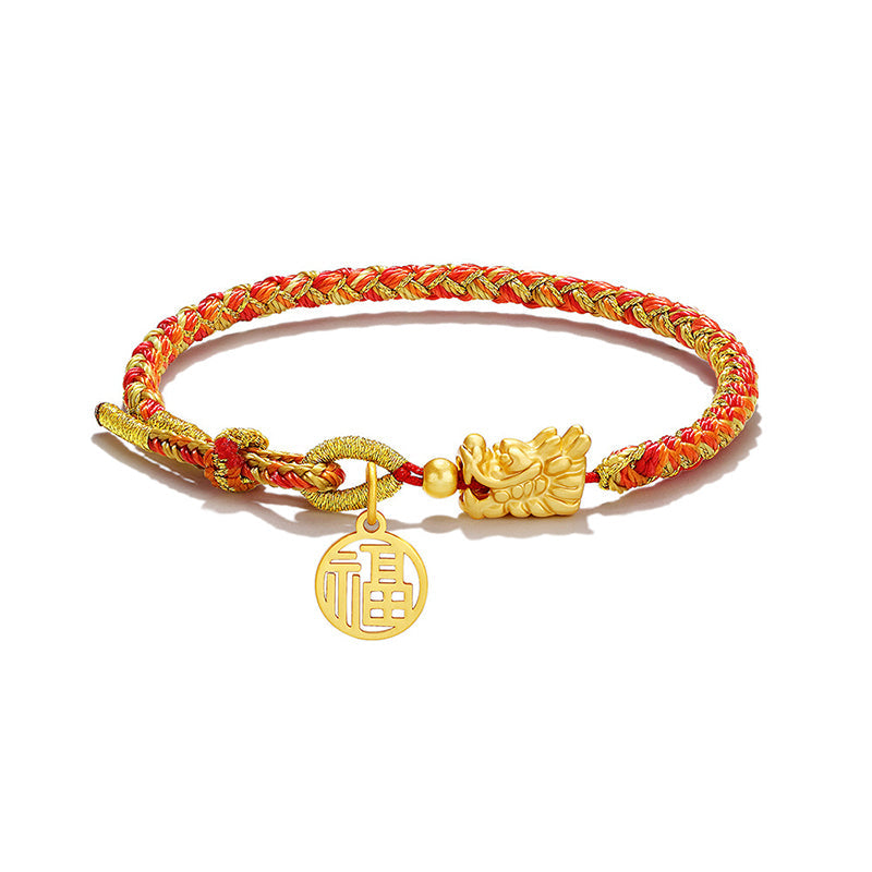 Auspicious Dragon Blessing Braided Bracelet