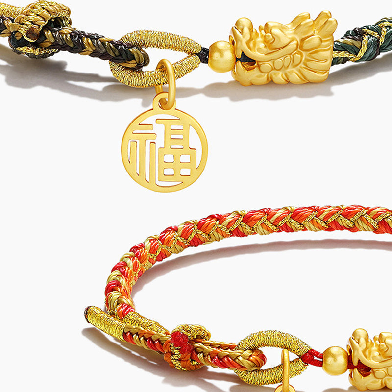 Auspicious Dragon Blessing Braided Bracelet