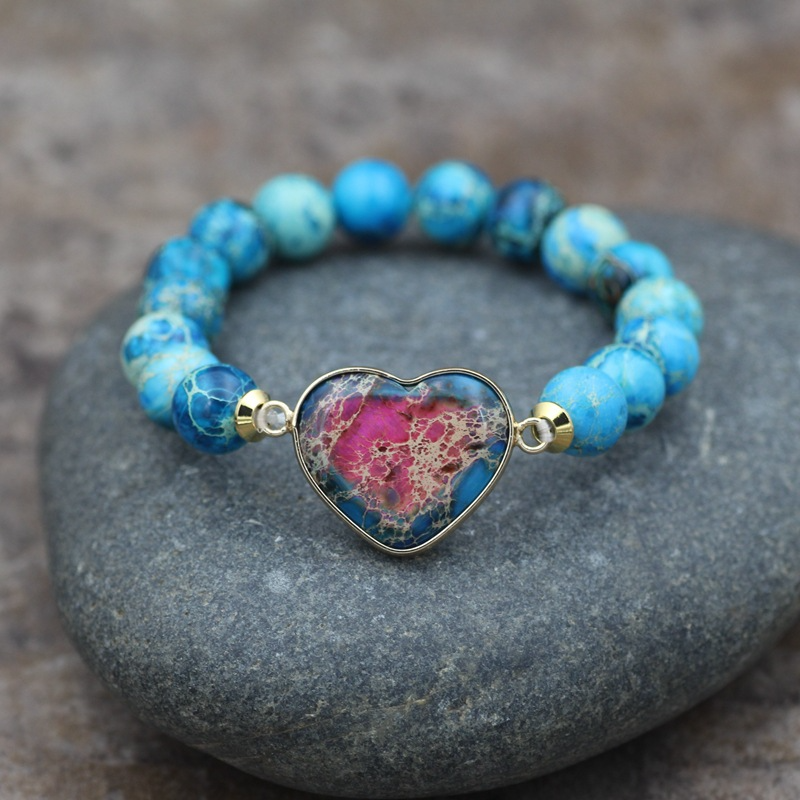 Imperial Jasper Heart Bracelet