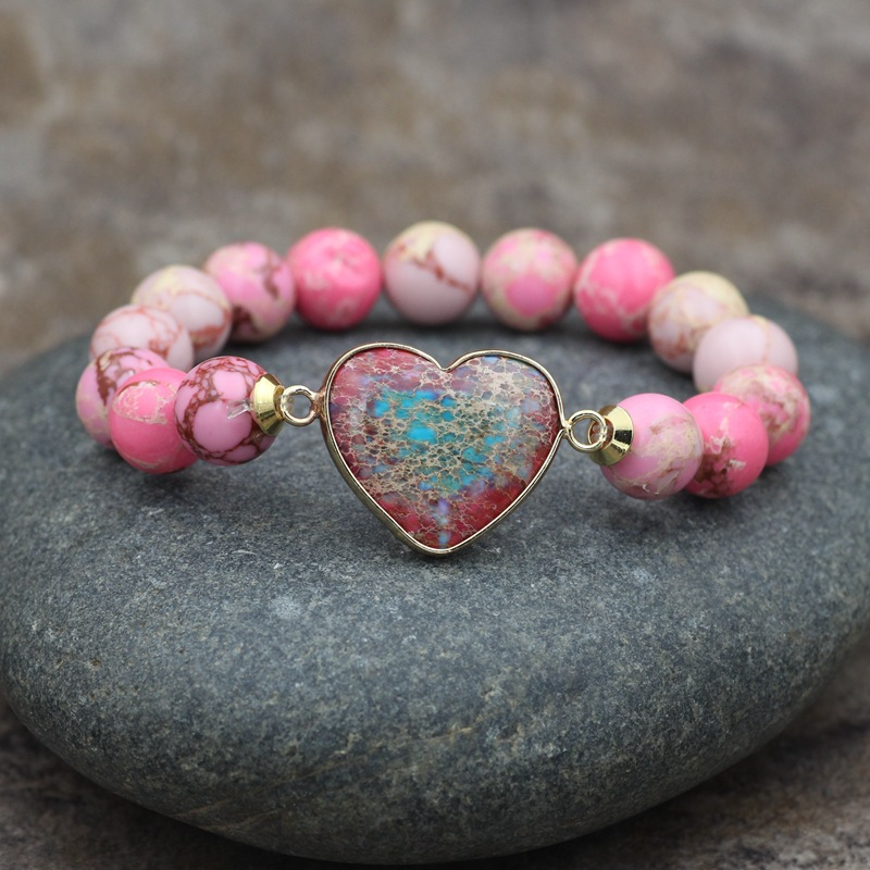 Imperial Jasper Heart Bracelet