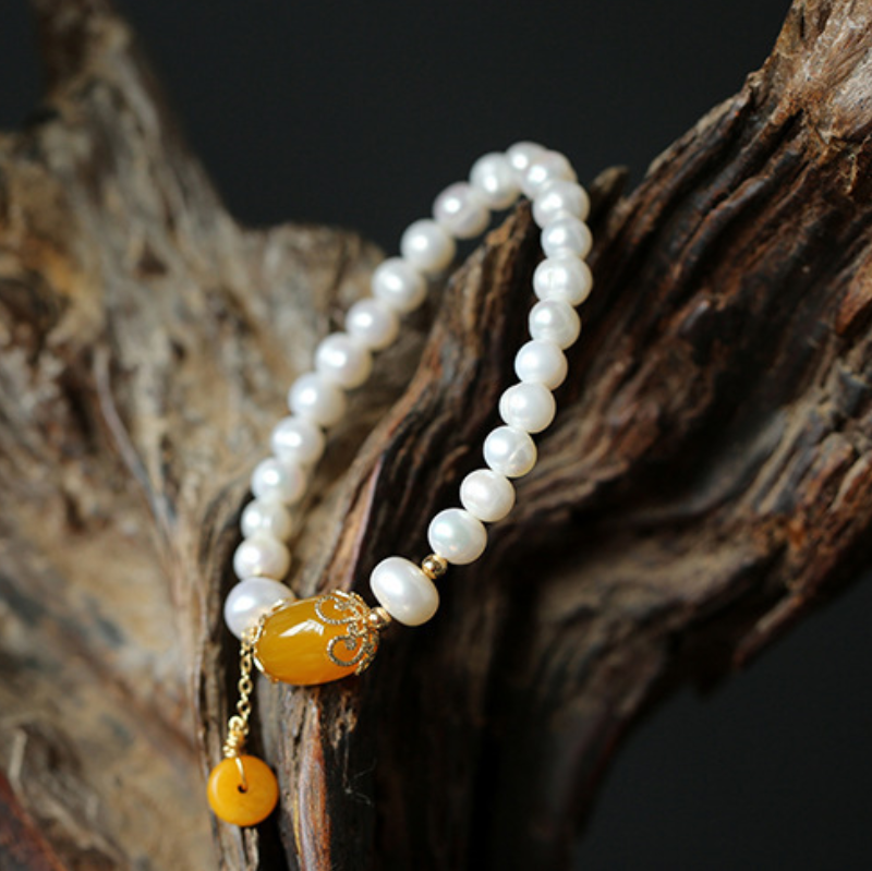 Protect•Pearl Agate Bracelet