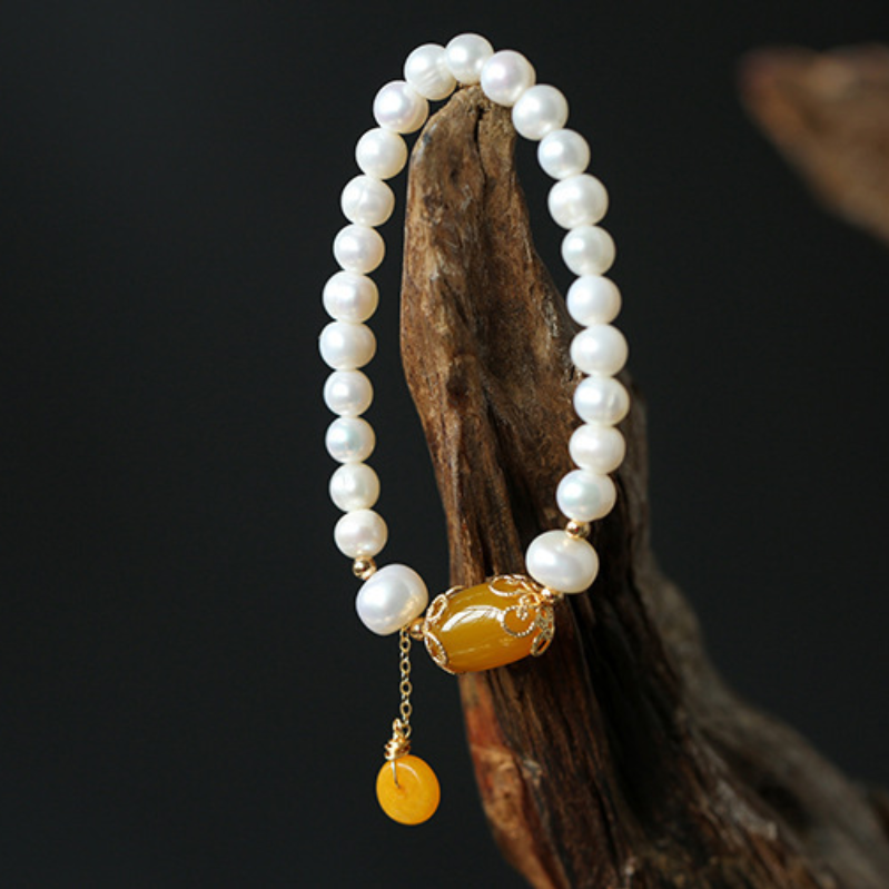 Protect•Pearl Agate Bracelet