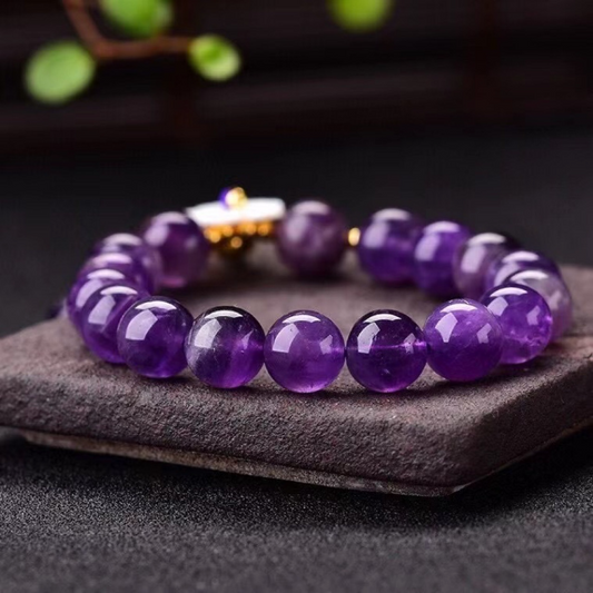 Shell Flower Amethyst Bracelet