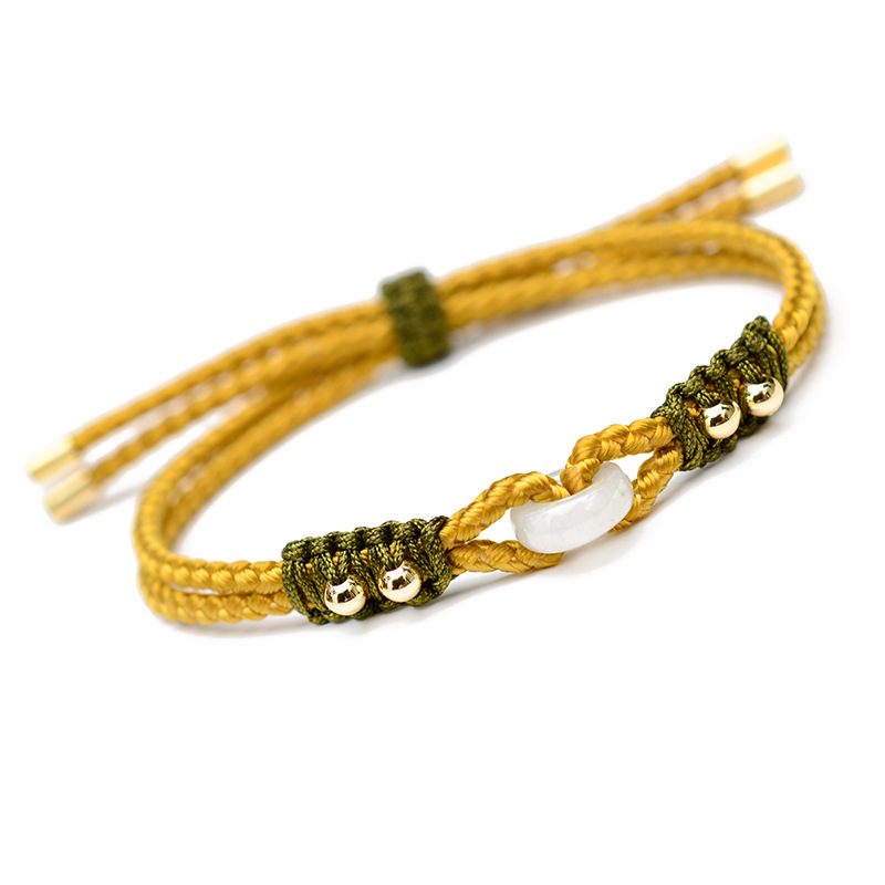 Lucky buckle woven jade jade bracelet