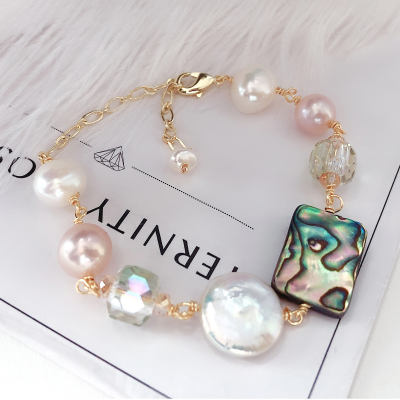 Abnormal pearl abalone shell bracelet