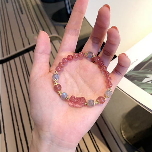 Tourmaline Moonstone PiYao Bracelet