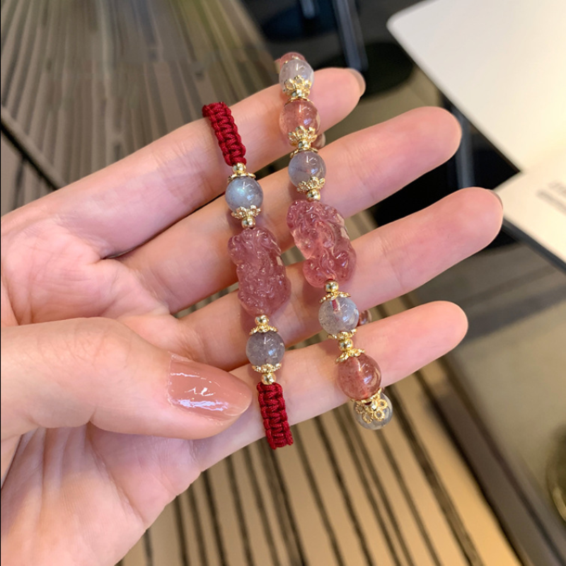 Tourmaline Moonstone PiYao Bracelet