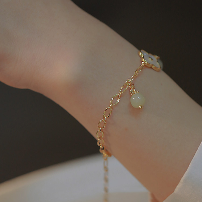 Amuleto · Buena Suerte - Pulsera de jade esmeralda