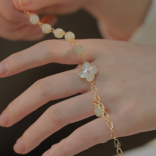 Charm • Good Luck - Emerald Jade stone bracelet