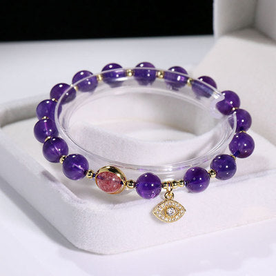 Evil Eye & Amethyst Bracelet
