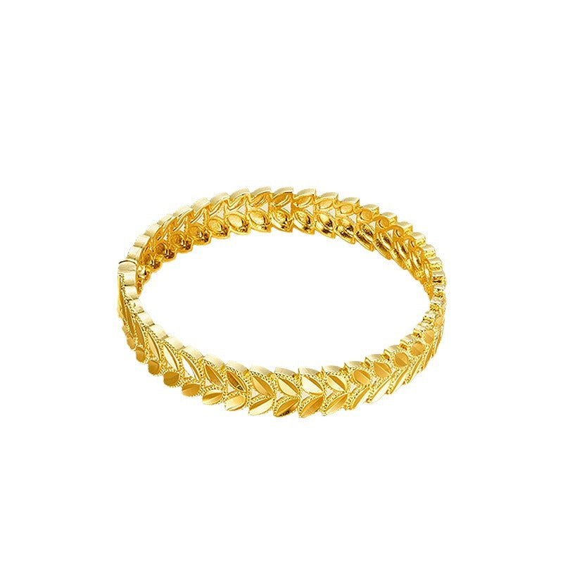 Pulsera o Anillo de Oreja de Trigo Abierta Hueca
