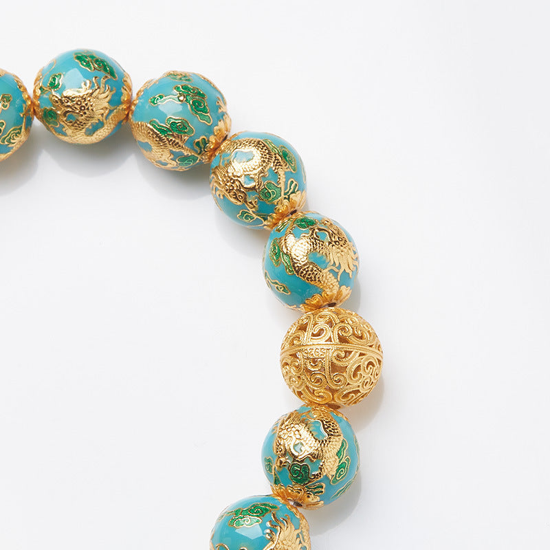 Double Dragon Auspicious Cloud Bracelet
