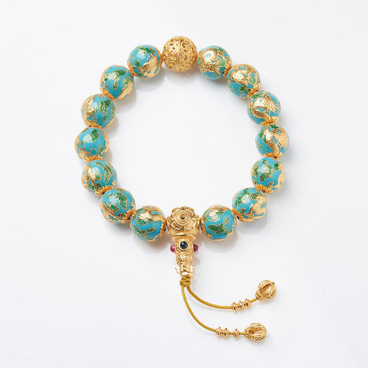 Double Dragon Auspicious Cloud Bracelet