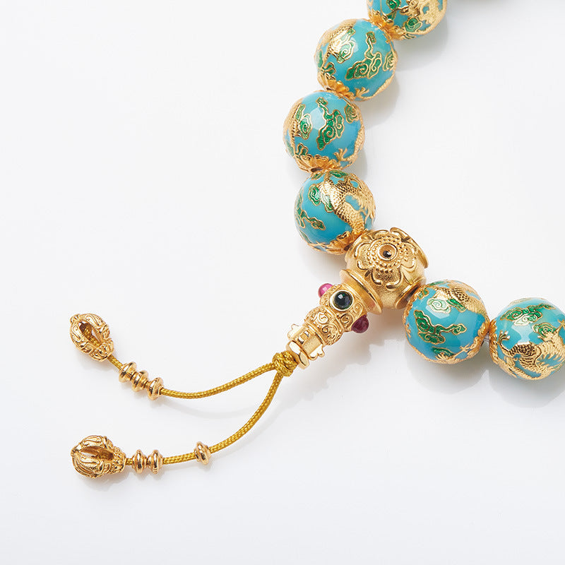 Double Dragon Auspicious Cloud Bracelet