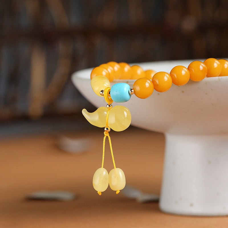 Hanging Gourd Natural Beeswax Bracelet