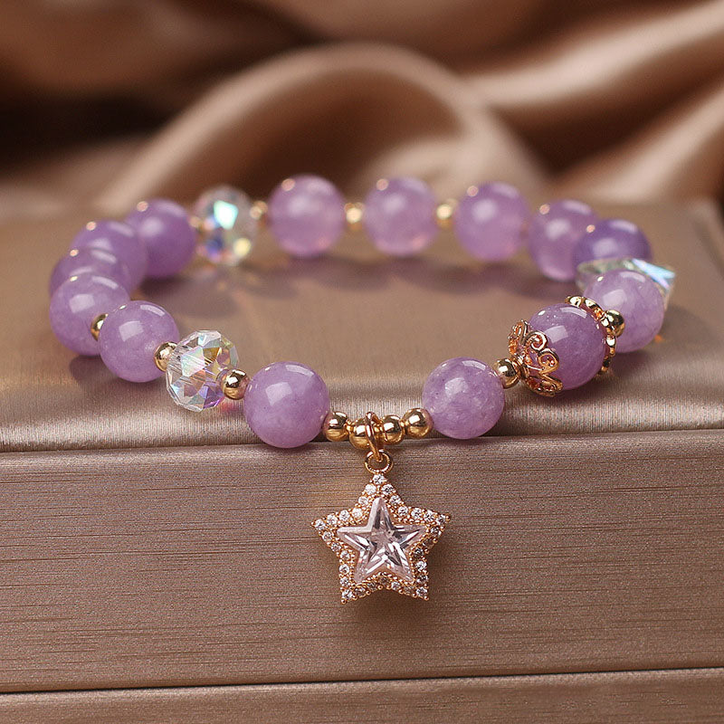 Five-pointed star natural crystal bracelet