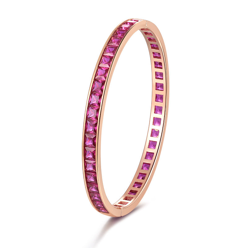 Borderless inlaid natural diamond bracelet